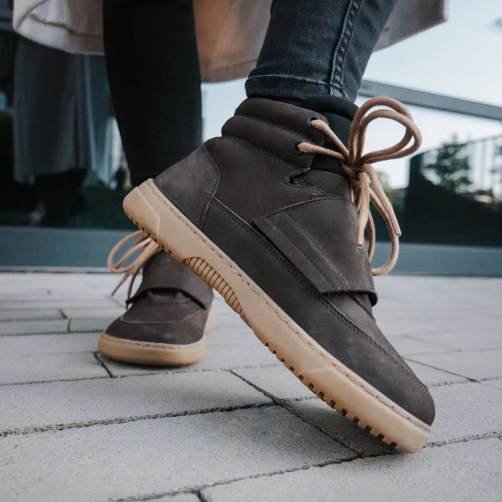 Barefoot Sneakers Barebarics Blizzard - Dark Chocolate Brown