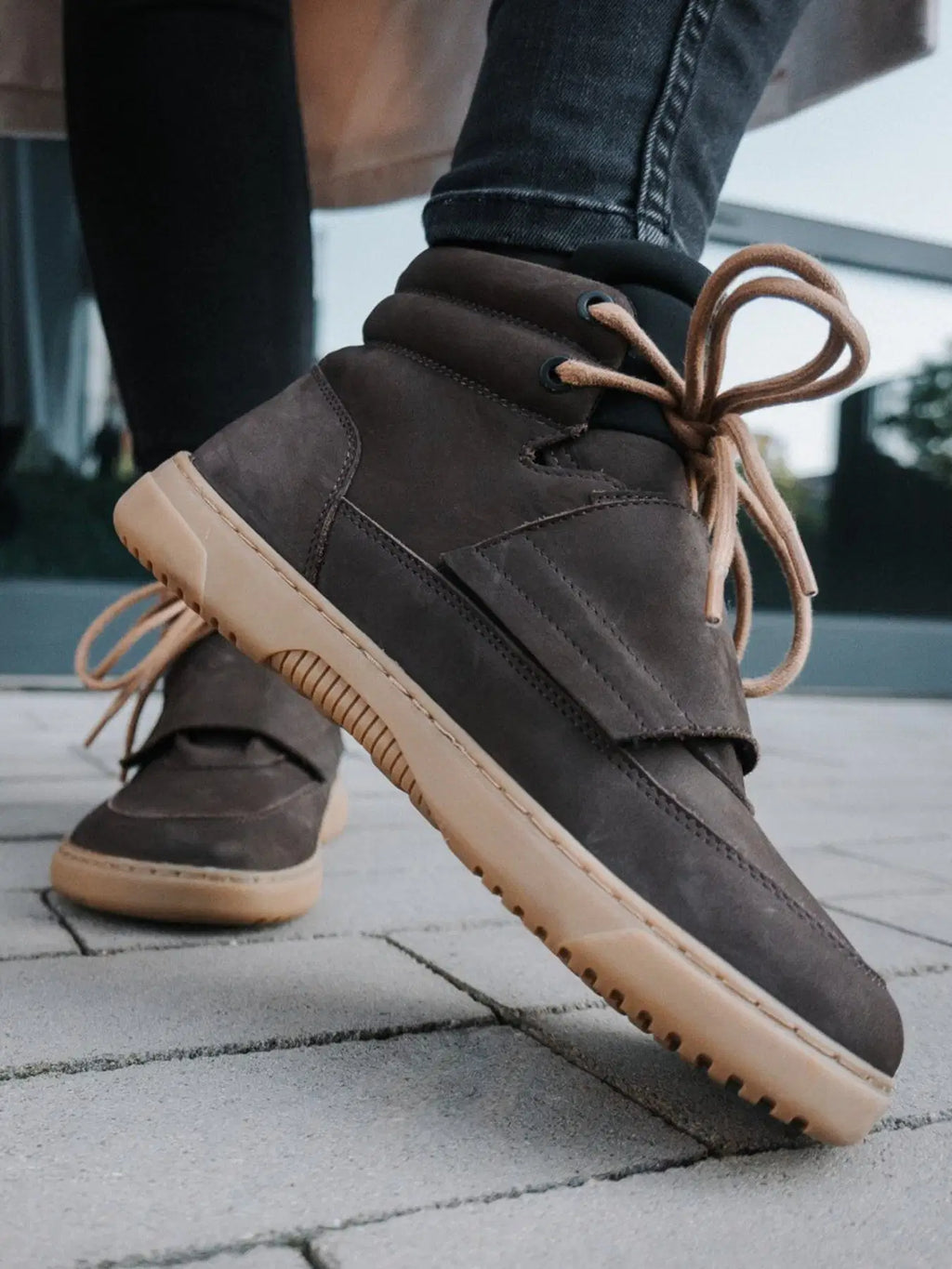 Barefoot Sneakers Barebarics Blizzard - Dark Chocolate Brown