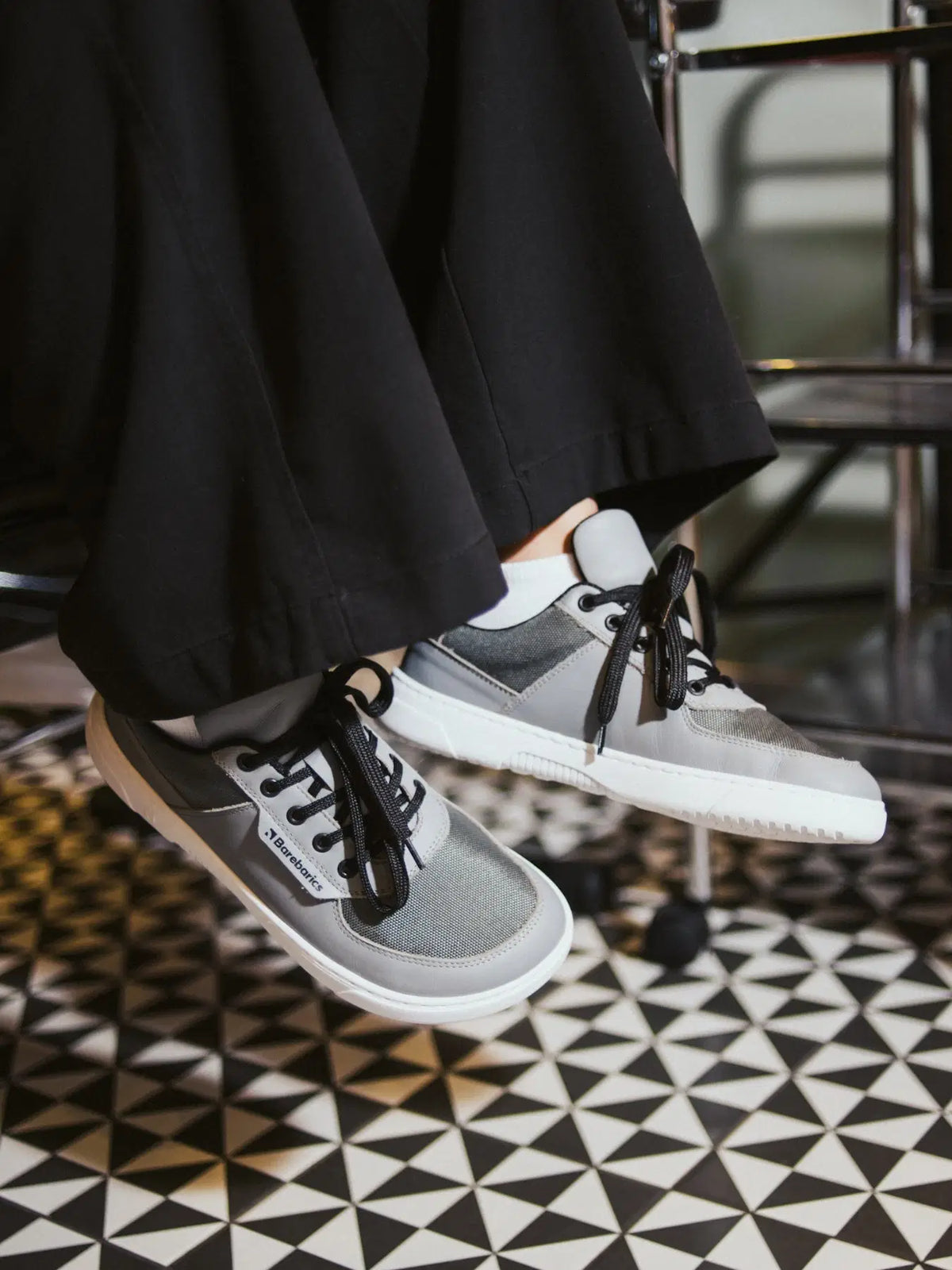 Barfußschuhe Barebarics Bravo - Grau & Weiß