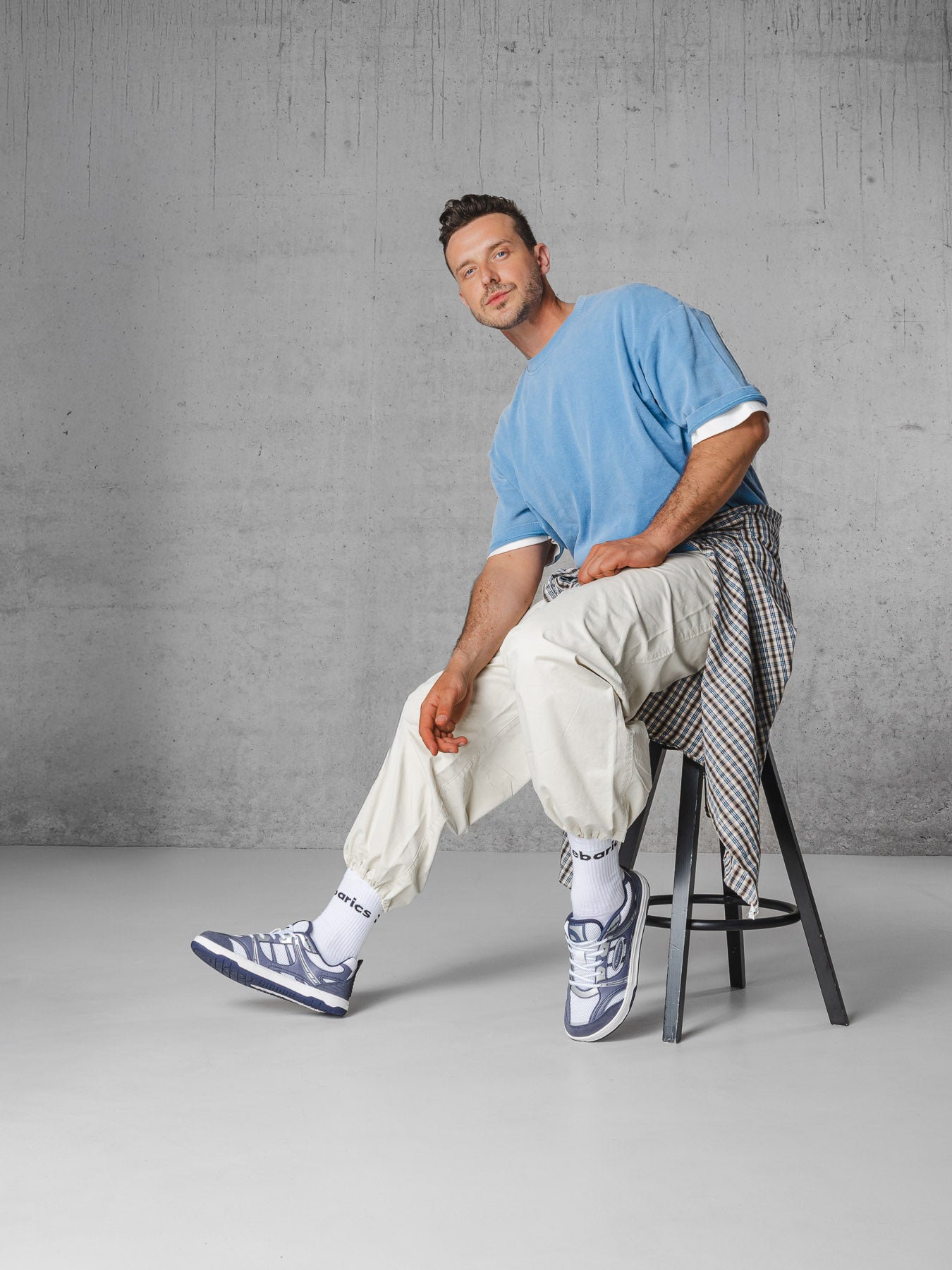 Barfuß-Sneaker Barebarics Dropsta – Blau & Silber