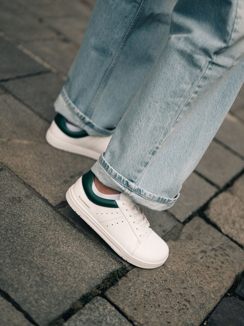Barfußschuhe Barebarics Enigma - Weiß & Dunkelgrün