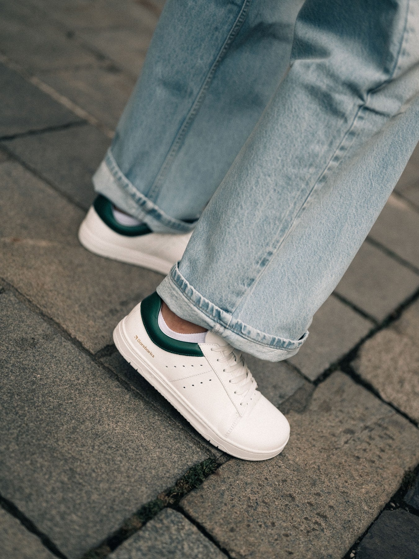 Barfußschuhe Barebarics Enigma - Weiß & Dunkelgrün