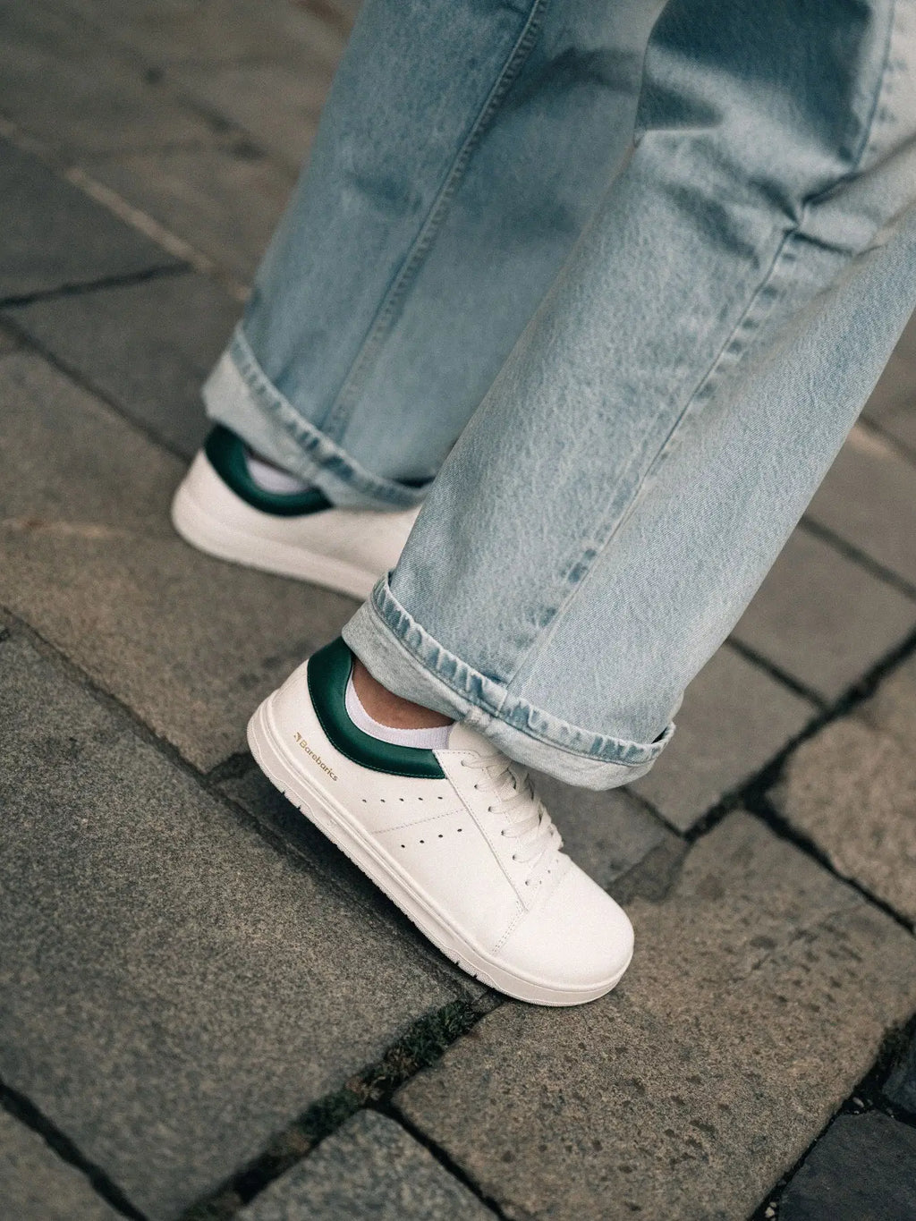 Barefoot Sneakers Barebarics Enigma - White & Dark Green