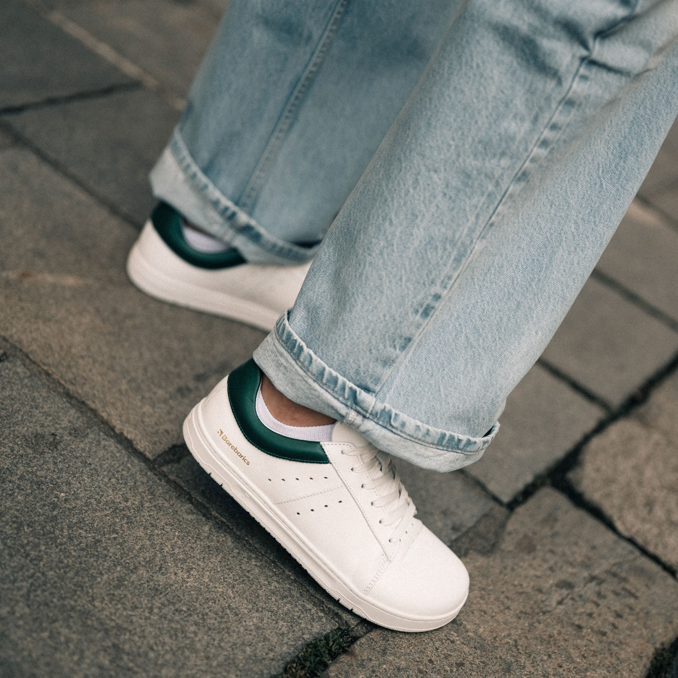 Barfußschuhe Barebarics Enigma - Weiß & Dunkelgrün