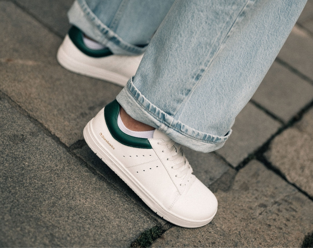 Barfußschuhe Barebarics Enigma - Weiß & Dunkelgrün