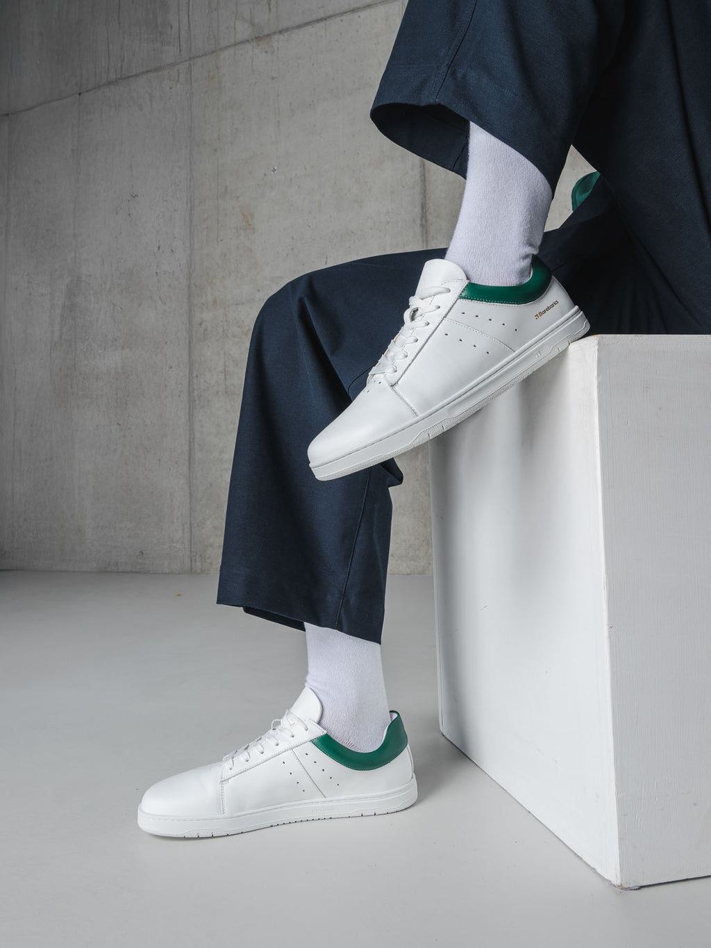 Barfußschuhe Barebarics Enigma - Weiß & Dunkelgrün
