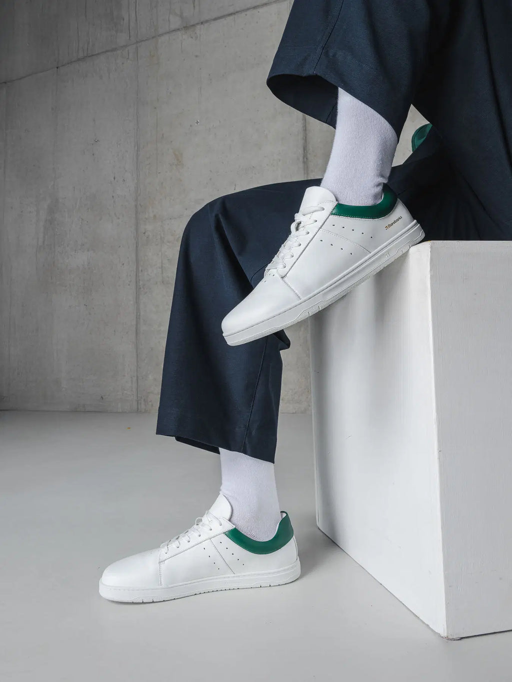 Barefoot Sneakers Barebarics Enigma - White & Dark Green