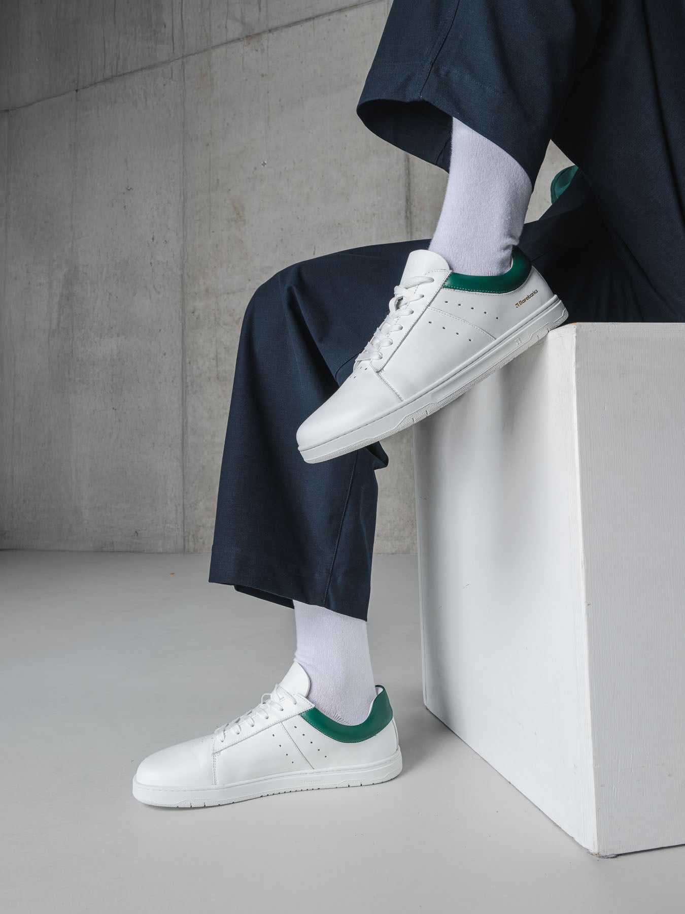 Barfußschuhe Barebarics Enigma - Weiß & Dunkelgrün