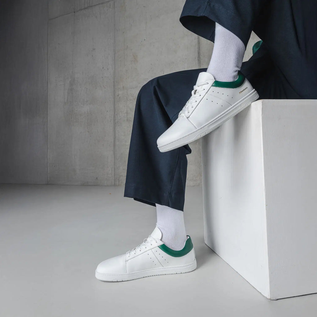 Barefoot Sneakers Barebarics Enigma - White & Dark Green