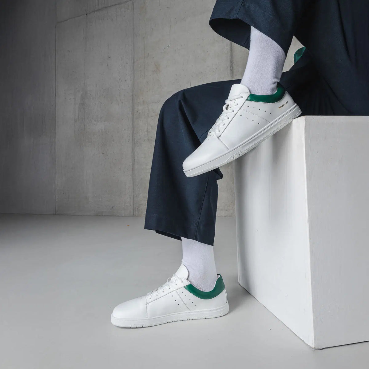 Barefoot Sneakers Barebarics Enigma - White & Dark Green