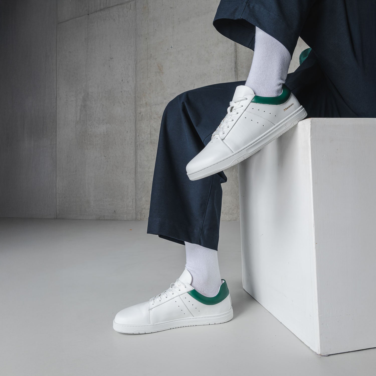 Barfußschuhe Barebarics Enigma - Weiß & Dunkelgrün