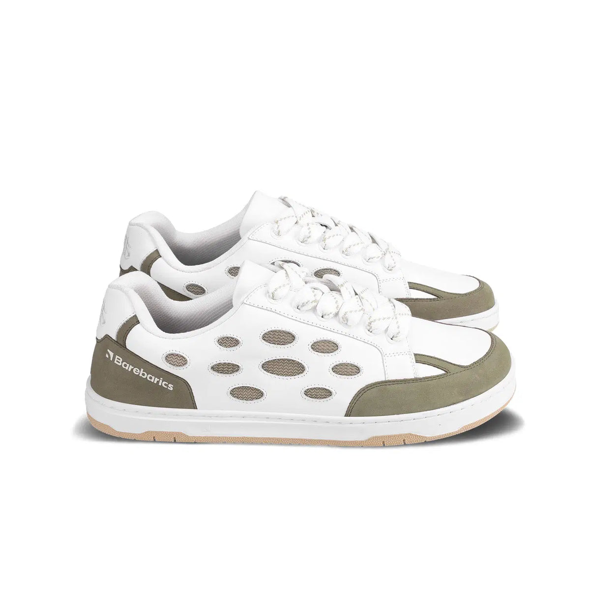 Barfußschuhe Barebarics Fusion - White & Army Brown