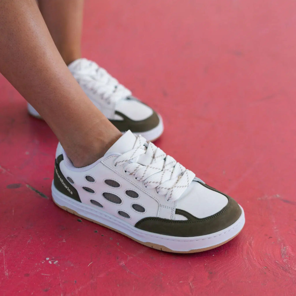 Barfußschuhe Barebarics Fusion - White & Army Brown