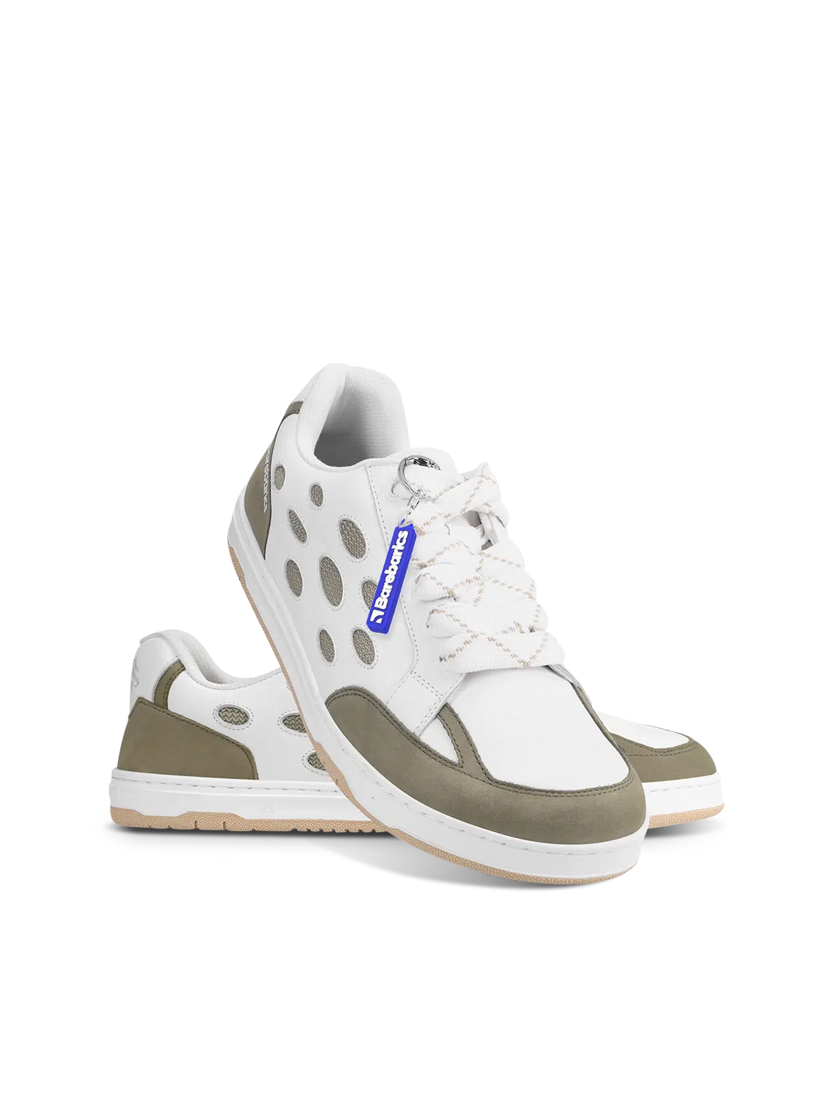 Barfußschuhe Barebarics Fusion - White & Army Brown