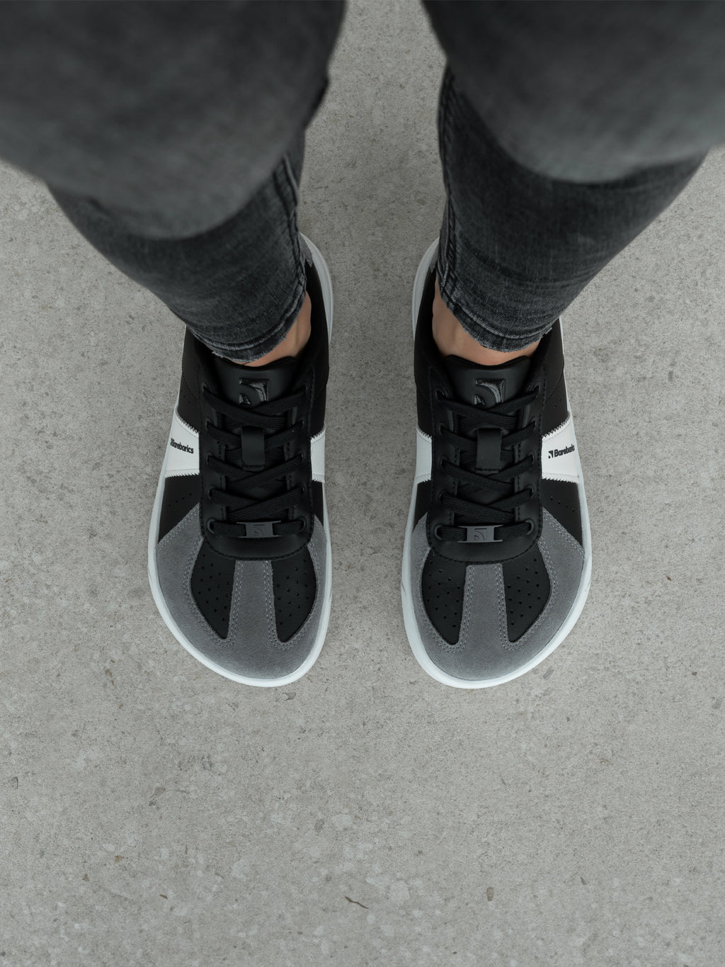 Barefoot Sneakers Barebarics Icara - Black & Dark Grey
