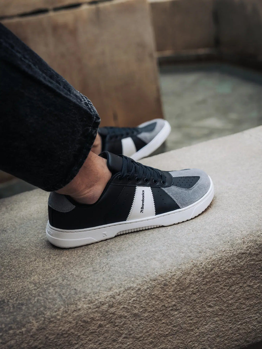 Barfuß-Sneaker Barebarics Icara - Schwarz & Dunkelgrau