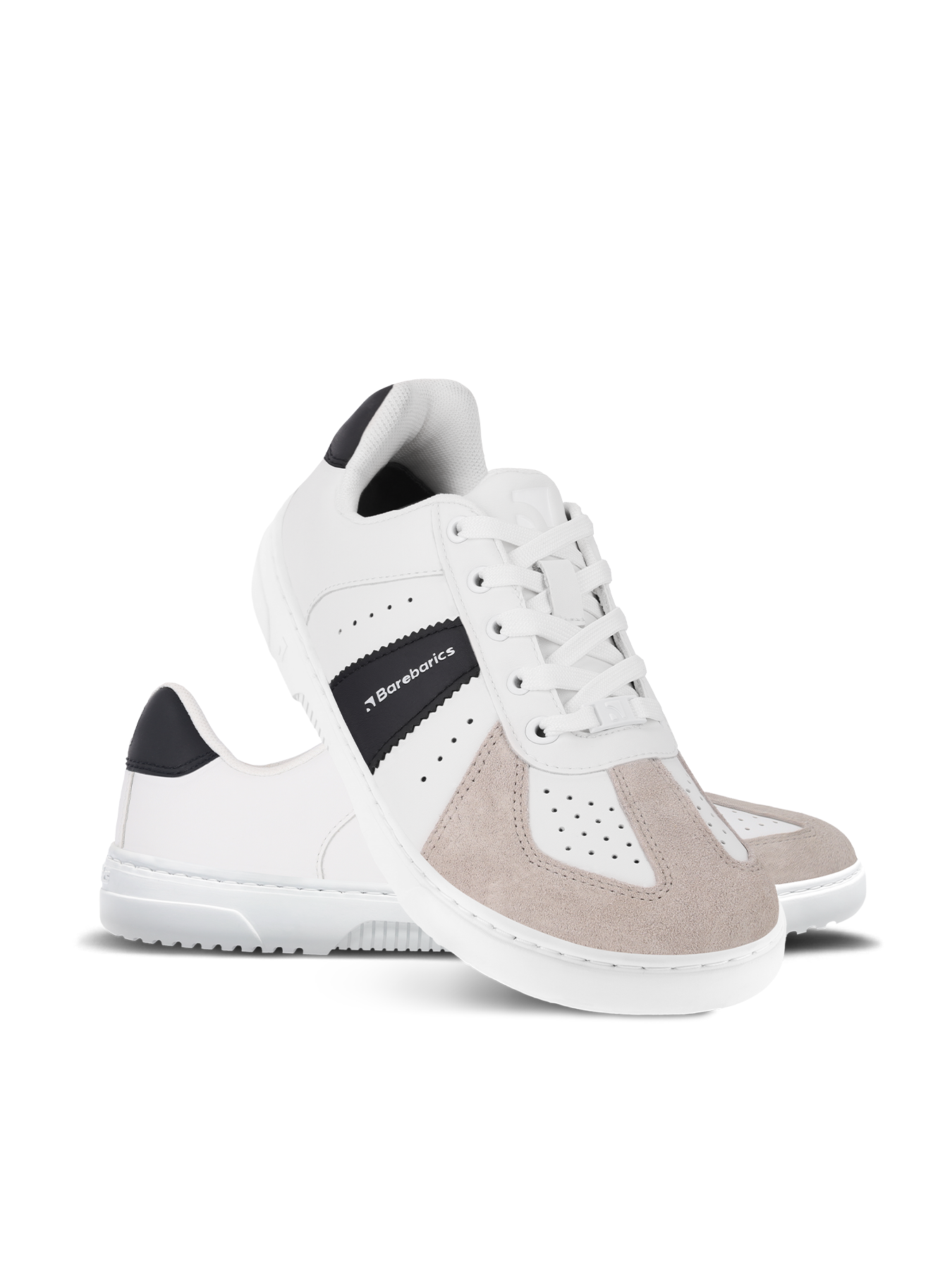 Barfuß-Sneaker Barebarics Icara – Weiß & Beige