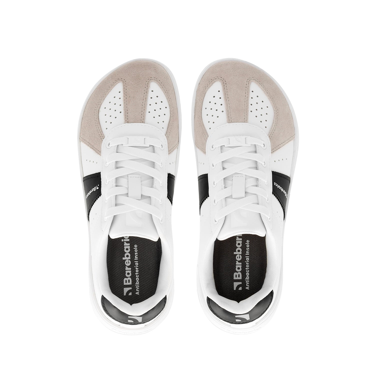 Barfuß-Sneaker Barebarics Icara – Weiß & Beige