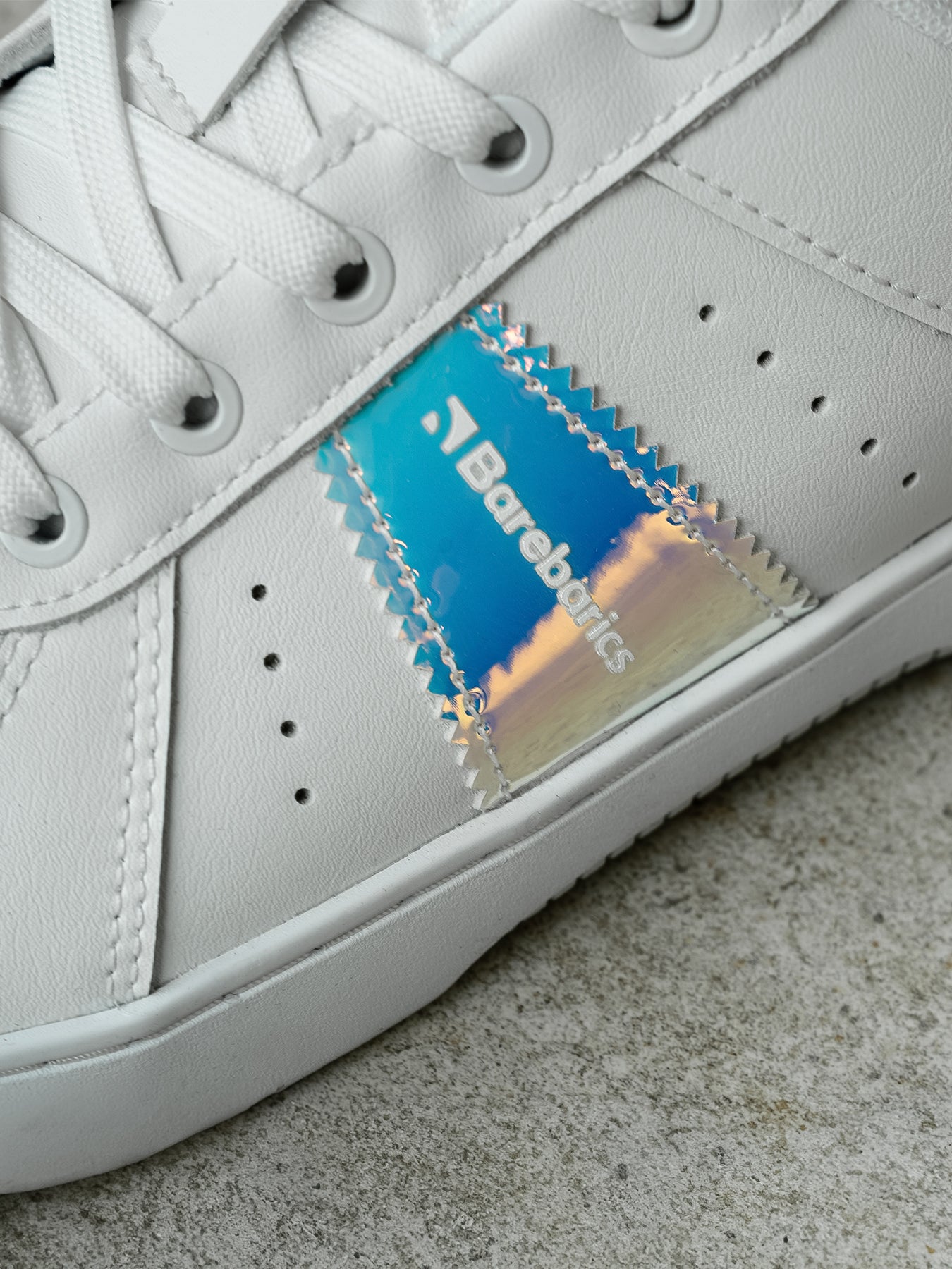 Barfuß-Sneaker Barebarics Icara - Weiß & Pastell-Irisierend