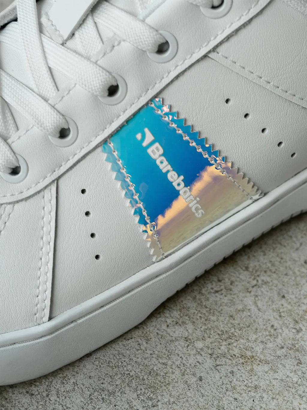 Barfuß-Sneaker Barebarics Icara - Weiß & Pastell-Irisierend