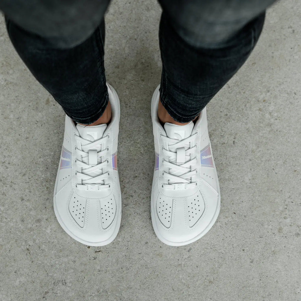 Barfuß-Sneaker Barebarics Icara - Weiß & Pastell-Irisierend