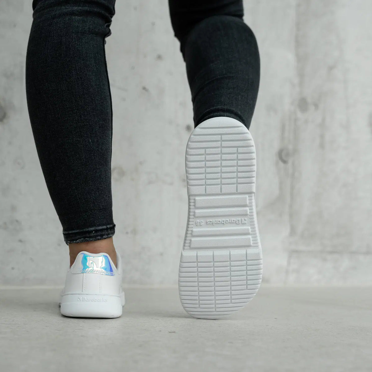 Barfuß-Sneaker Barebarics Icara - Weiß & Pastell-Irisierend