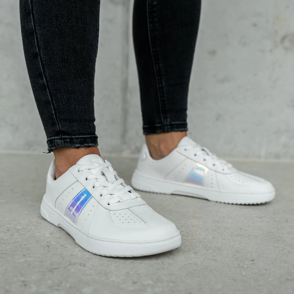 Barfuß-Sneaker Barebarics Icara - Weiß & Pastell-Irisierend