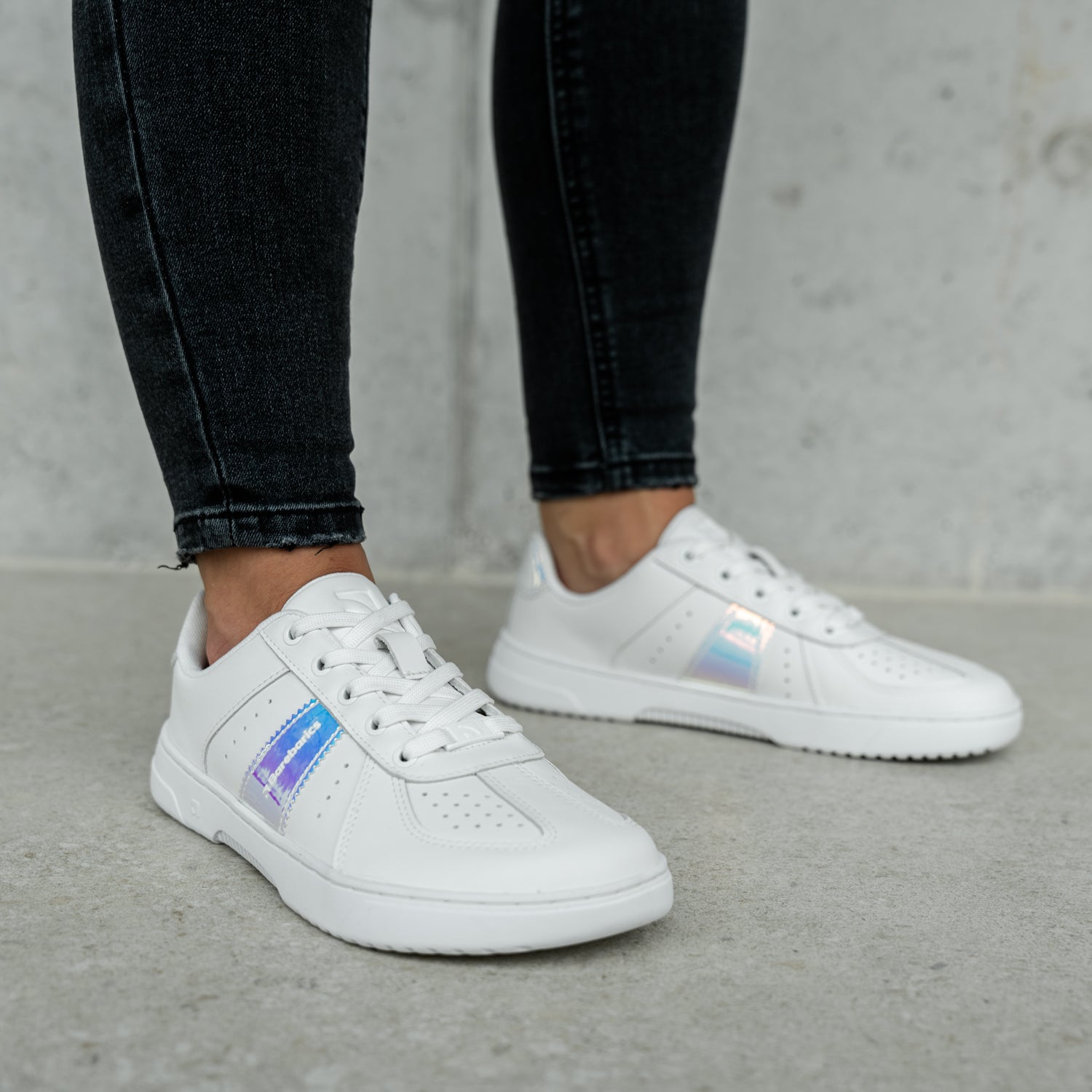 Barfuß-Sneaker Barebarics Icara - Weiß & Pastell-Irisierend