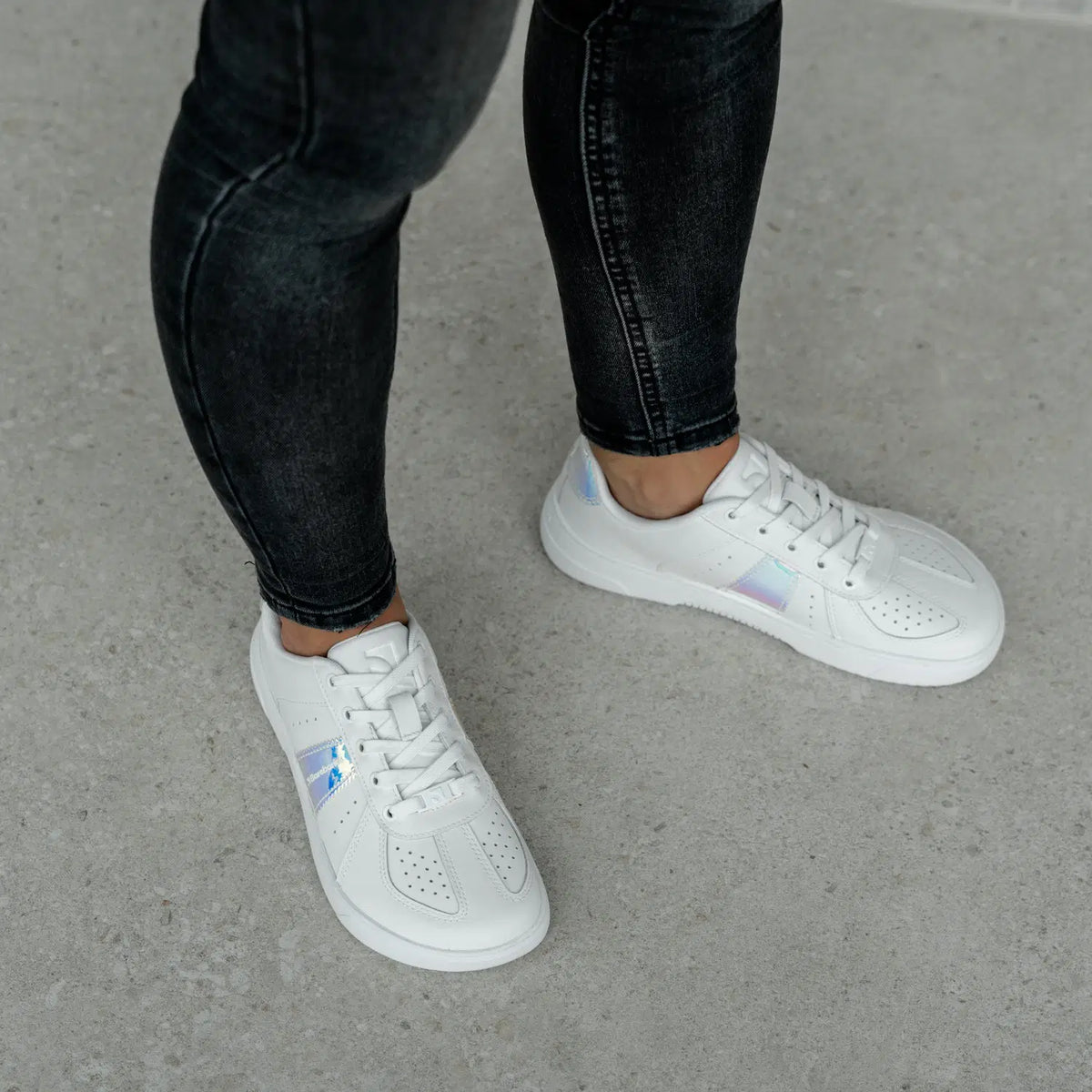 Barfuß-Sneaker Barebarics Icara - Weiß & Pastell-Irisierend