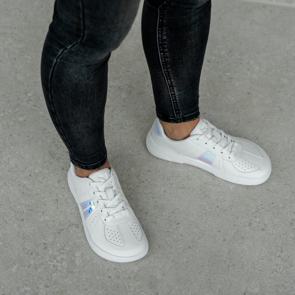 Barfuß-Sneaker Barebarics Icara - Weiß & Pastell-Irisierend