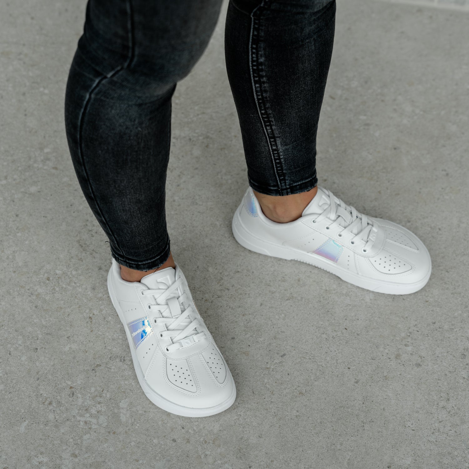 Barfuß-Sneaker Barebarics Icara - Weiß & Pastell-Irisierend