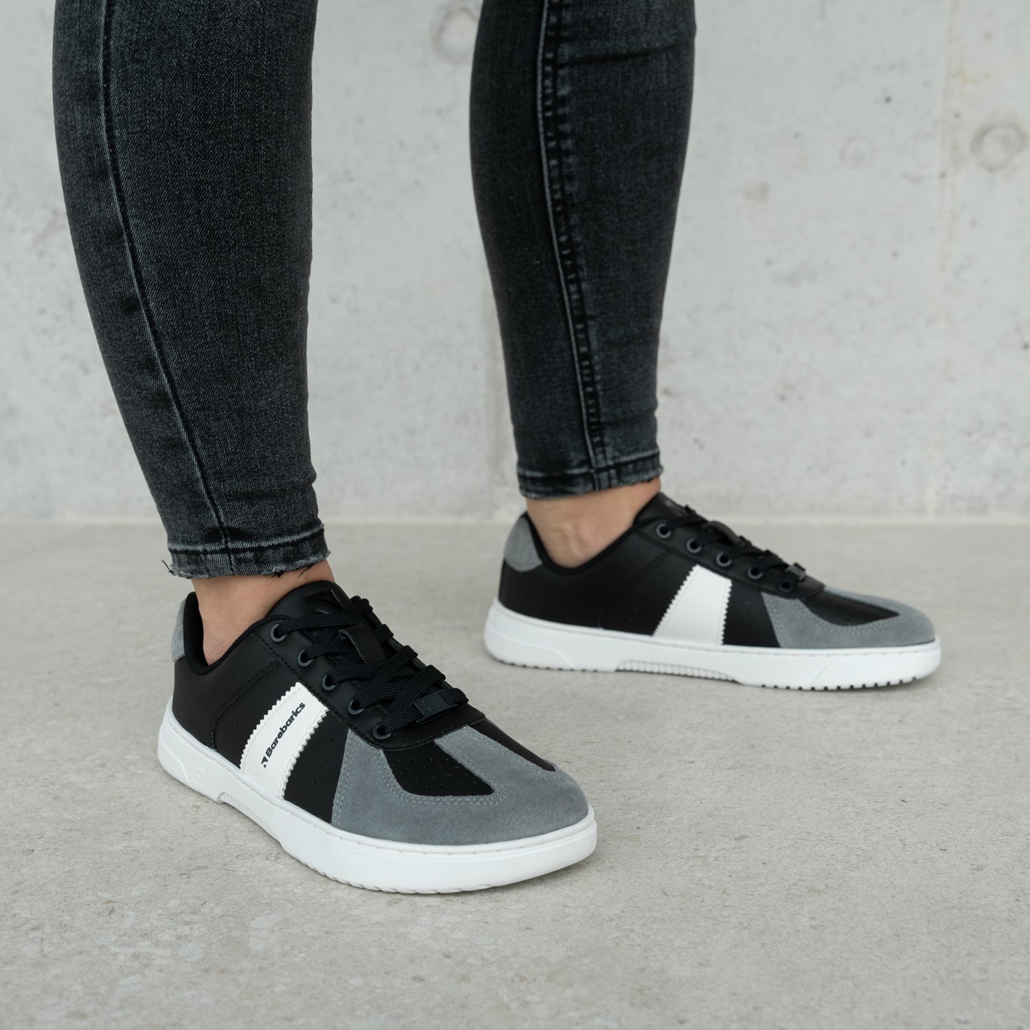 Barefoot Sneakers Barebarics Icara - Black & Dark Grey