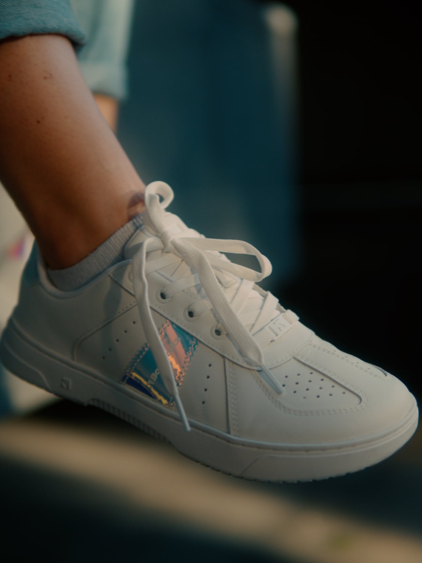Barfuß-Sneaker Barebarics Icara - Weiß & Pastell-Irisierend