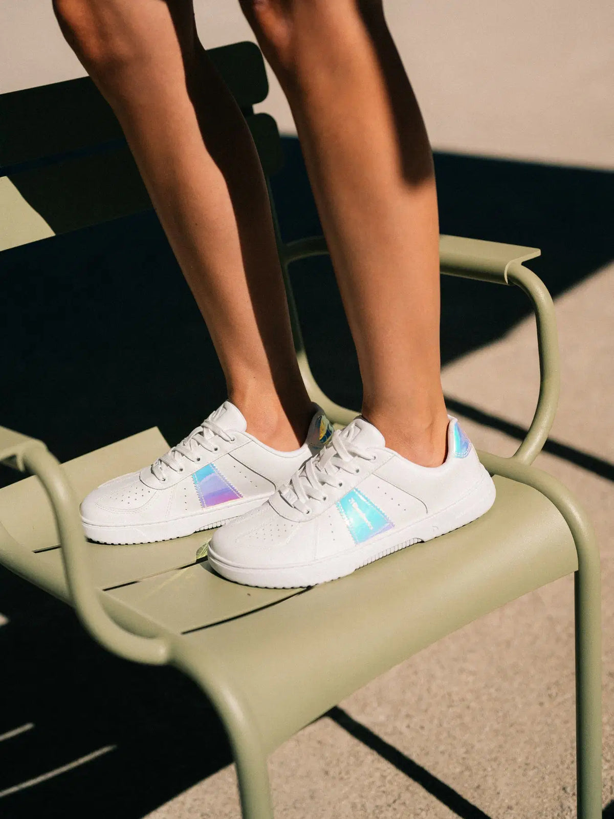 Barfuß-Sneaker Barebarics Icara - Weiß & Pastell-Irisierend