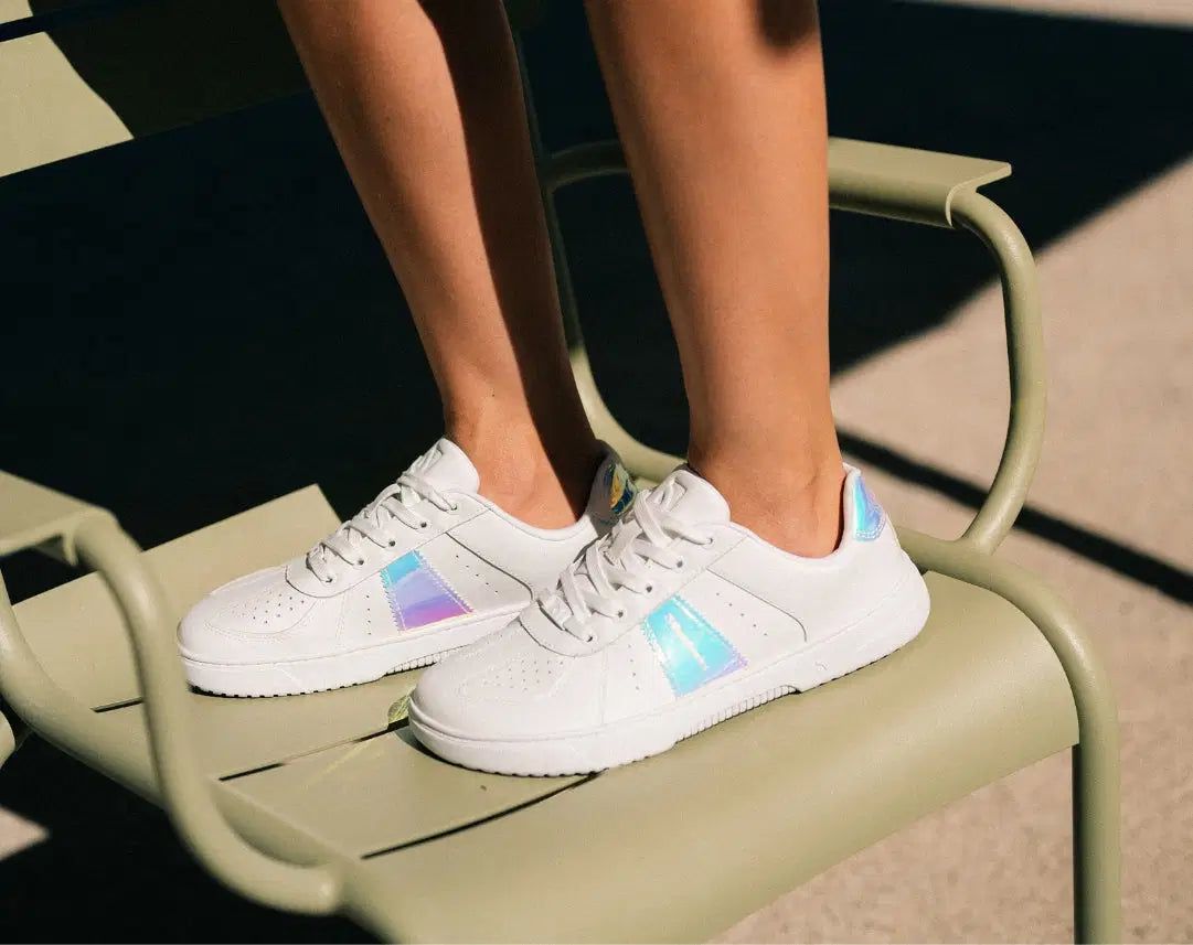 Barefoot Sneakers Barebarics Icara - White & Pastel Iridescent