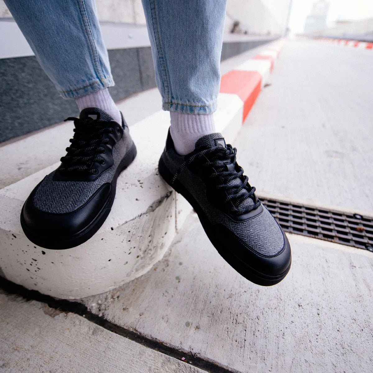Barefoot Sneakers Barebarics - Kudos - Black & Grey