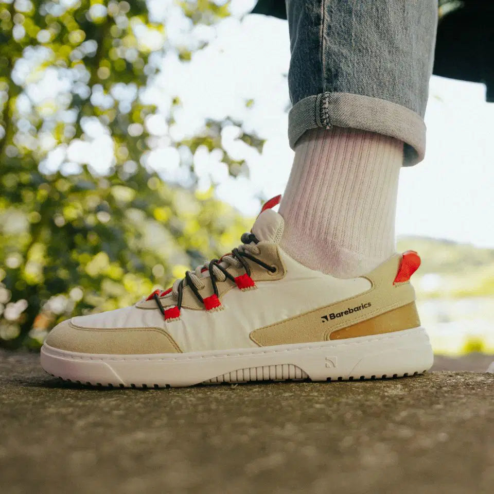 Barefoot Sneakers Barebarics Revive - Beige & White