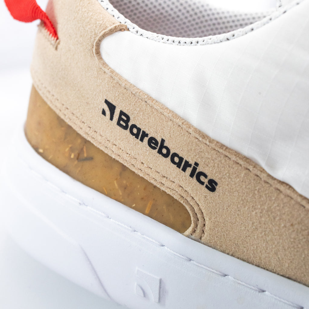 Barfuß-Sneaker Barebarics Revive – Beige & Weiß
