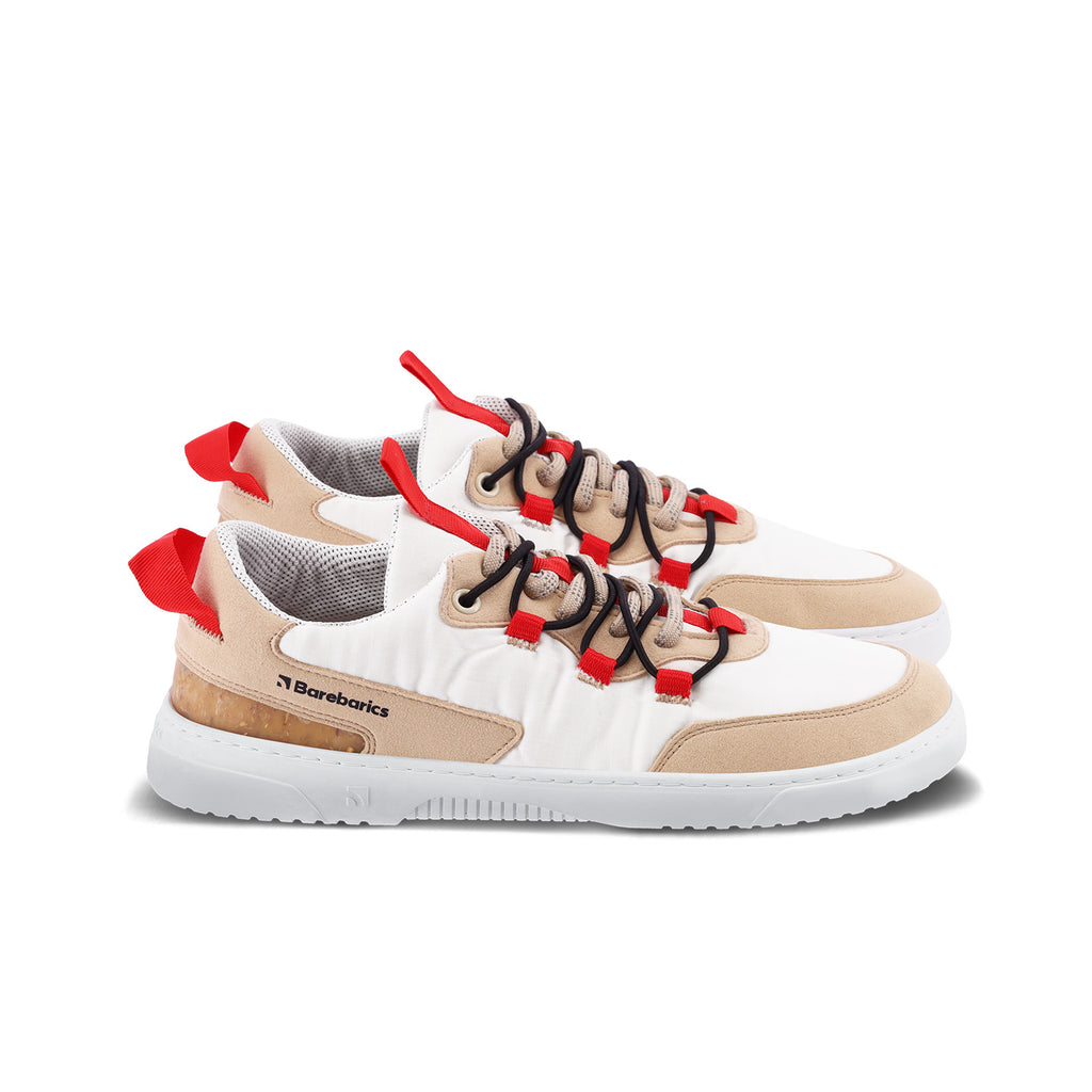 Barfuß-Sneaker Barebarics Revive – Beige & Weiß