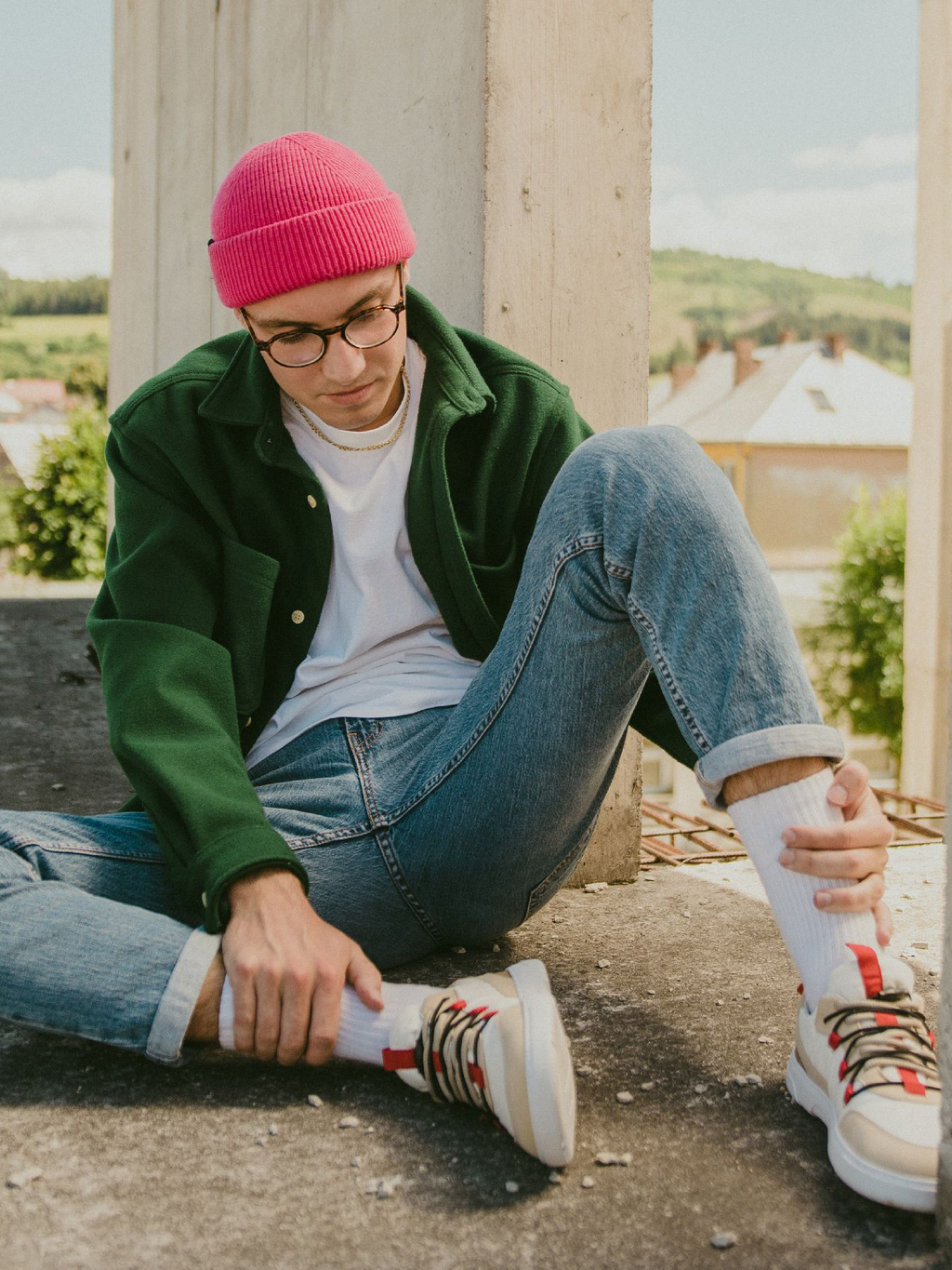 Barfuß-Sneaker Barebarics Revive – Beige & Weiß