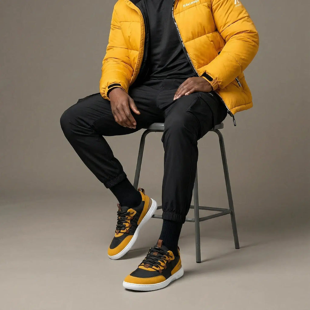 Barefoot Sneakers Barebarics Revive - Golden Yellow & Black