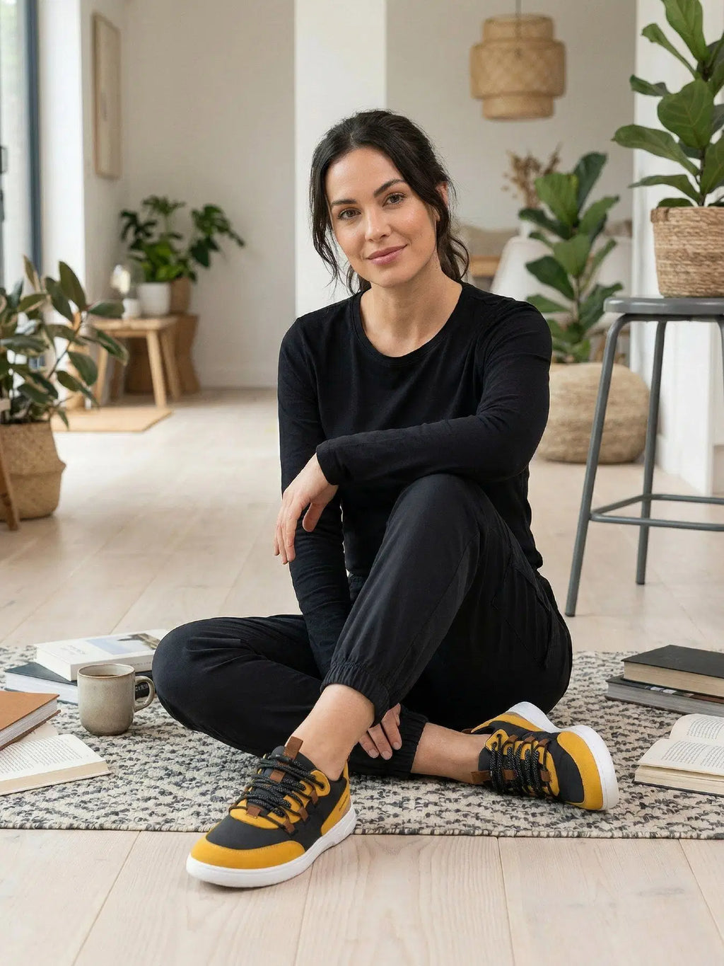 Barefoot Sneakers Barebarics Revive - Golden Yellow & Black