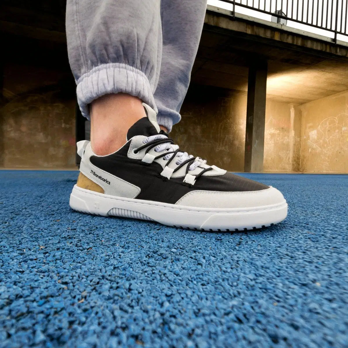 Barfuß Sneaker Barebarics Revive - Hellgrau & Schwarz