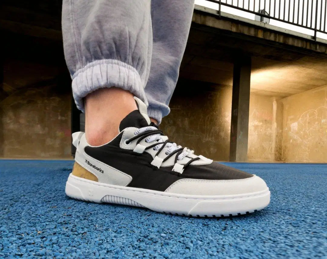 Barfuß Sneaker Barebarics Revive - Hellgrau & Schwarz