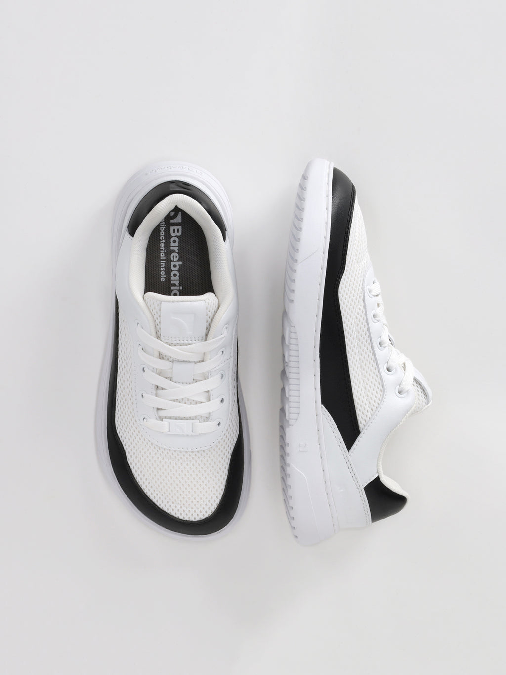 Barfuß-Sneaker Barebarics Vaporo – Weiß & Schwarz