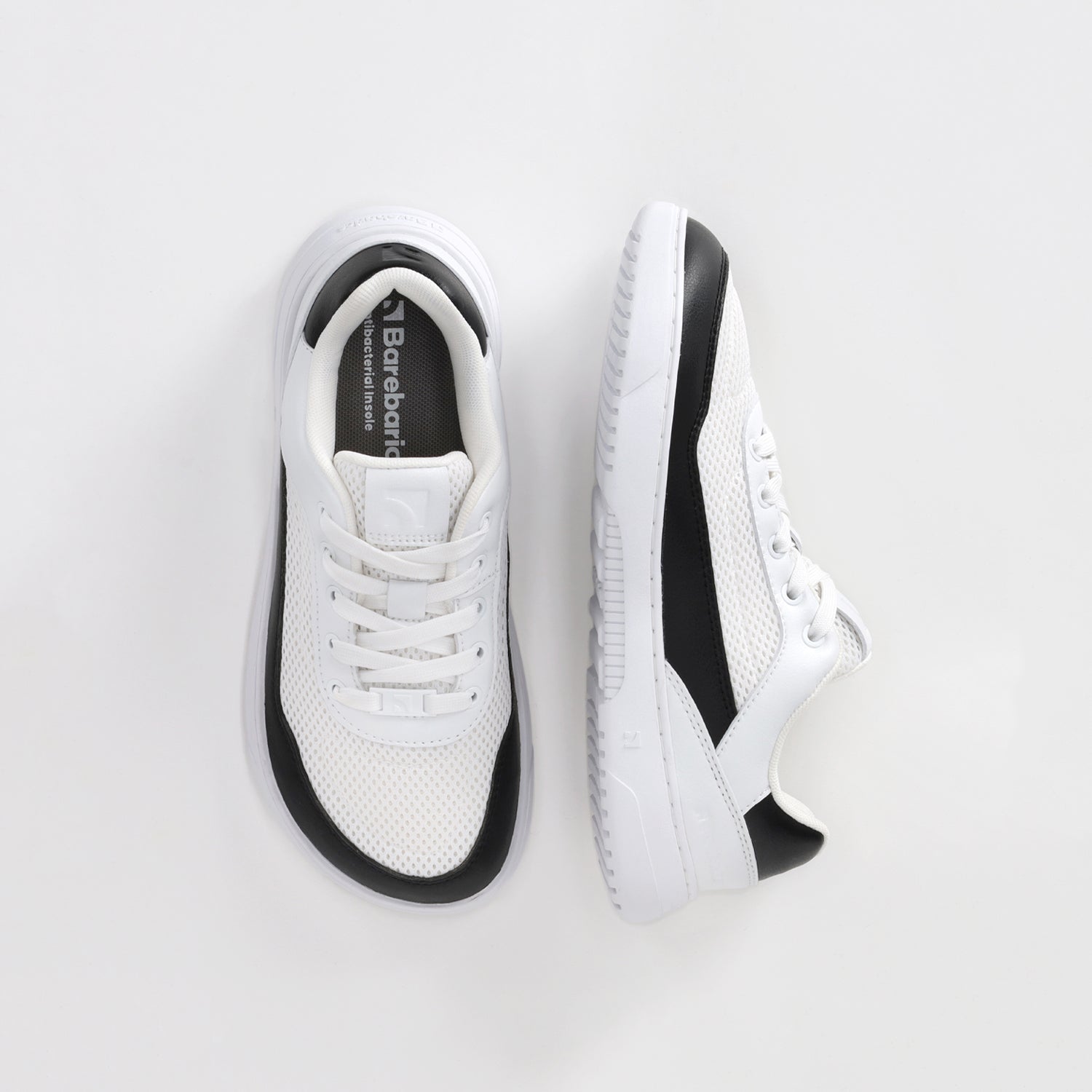Barfuß-Sneaker Barebarics Vaporo – Weiß & Schwarz