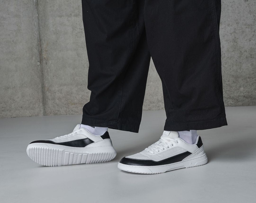 Barfuß-Sneaker Barebarics Vaporo – Weiß & Schwarz