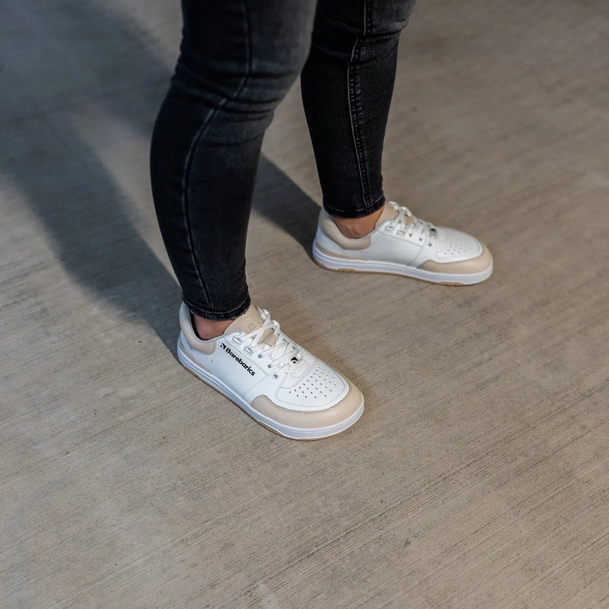 Barfuß-Sneaker Barebarics Wave - White & Beige