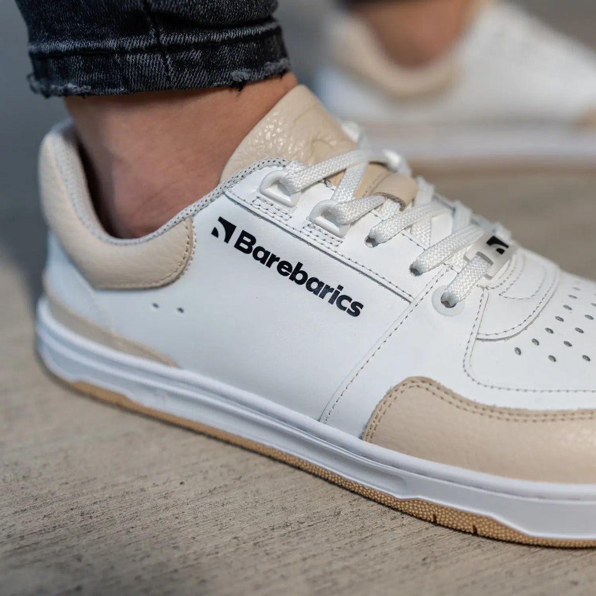 Barfuß-Sneaker Barebarics Wave - White & Beige