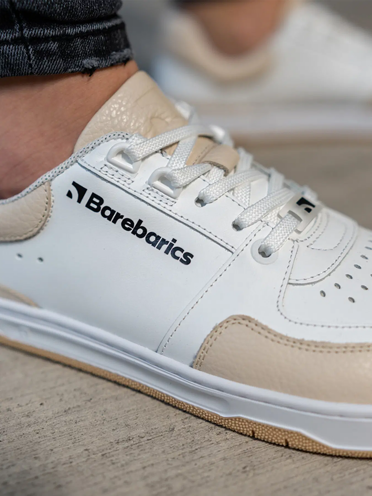 Barfuß-Sneaker Barebarics Wave - White & Beige
